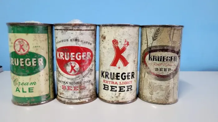 Lata antiga beer coleção cerveja Krueger - latas vazias, favor ler anuncio