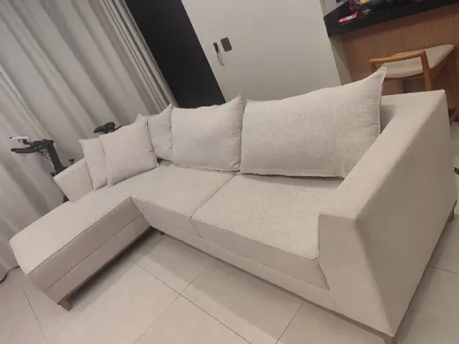Sofá Turim fixo com chaise 2,95m
