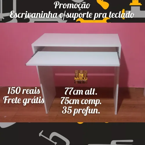 Escrivaninha com suporte pra teclado 