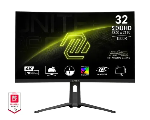 Monitor MSI MAG 321CUP 32 POLEGADAS 4K 160Hz Curvo - Impecável, Caixa e Acessórios