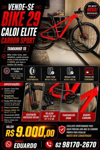 Bike Caloi Elite Carbon Sport TAM 15