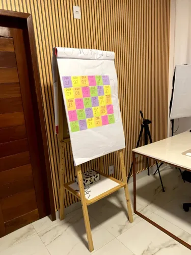 Cavalete Flip Chart com quadro branco