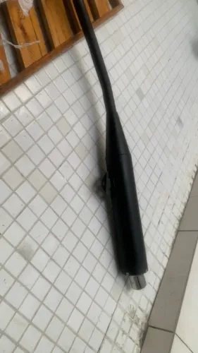 Escapamento fortuna , em boas condições ! Preto com a ponta cromada !