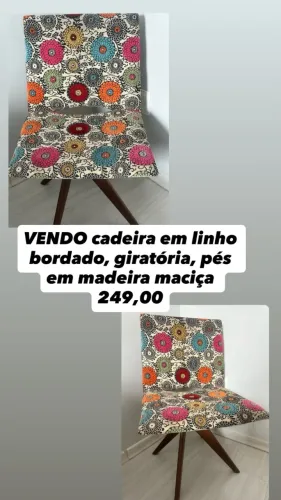 Cadeira - giratorio-bordada