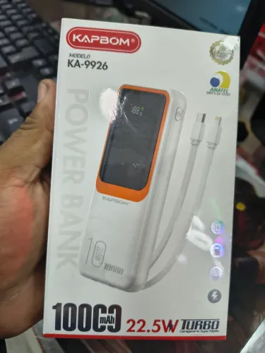 Carregador Portátil Power Bank Kapbom 10000mAh Turbo 22.5W Original