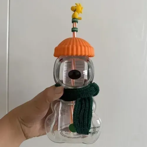 Copo de Vidrio Snoppy Starbucks + Peanuts - Edição Limitada (Novo)