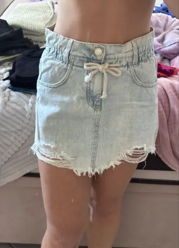 Saia Jeans 36 Lavagem clara