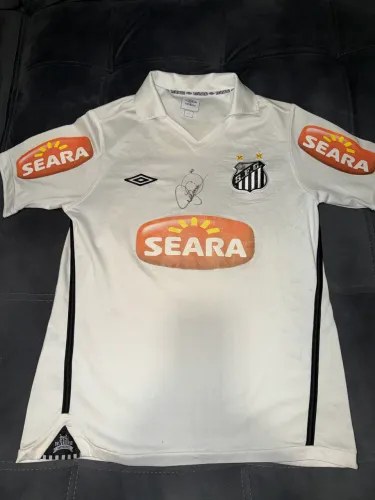 Camisa Santos 2010 P Autografada Neymar