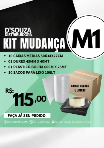 Kit Mudança M1 Completo - D'Souza Distribuidora