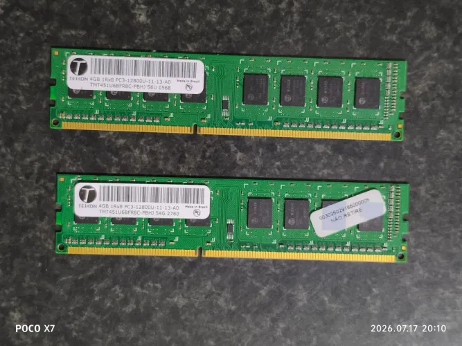 Memoria RAM DDR3 2x4gb 