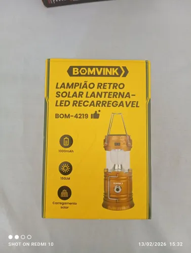 Lampião retrô recarregável 