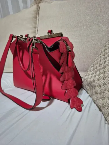 Fendi 3Jours em couro vermelho