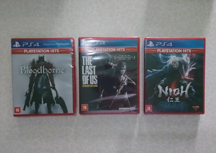 3 Jogos de PS4 Novos: Bloodyborne, Last Of Us e Nioh