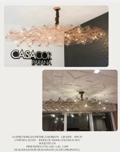 Oportunidade Única: Lustre Fiori Geométrica Horizon (Grande)