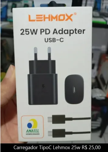 Carregador TipoC Lehmox 25w
