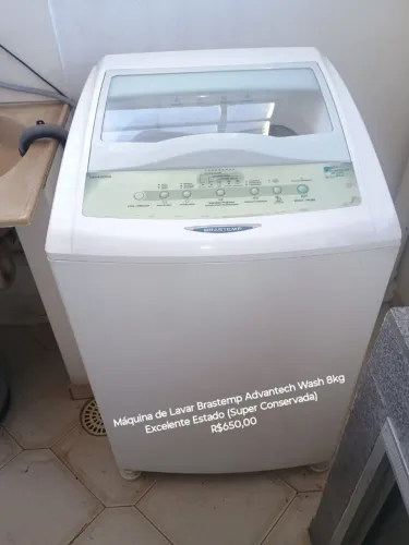 Maquina de lavar Brastemp advantech wash 8kg. Super conservada em Marília sp 