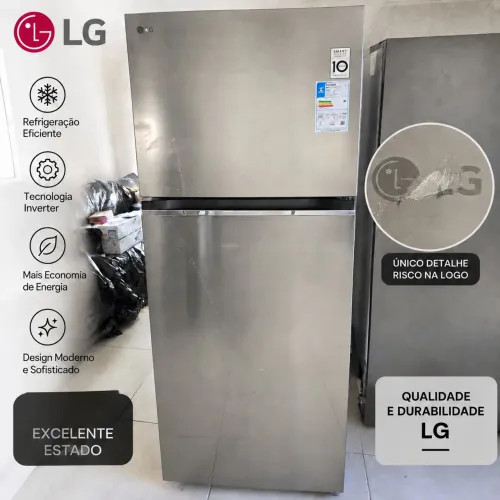 Geladeira LG Duplex 395L Inox Look 220V - Excelente Estado