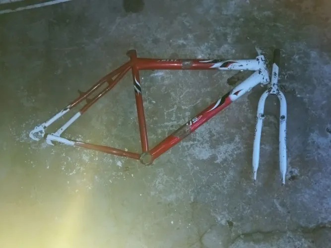 Quadro de bicicleta aro 26 com o garfo