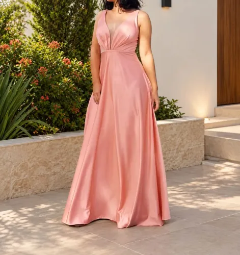 Vestido de festa - Rosé - Tam 42