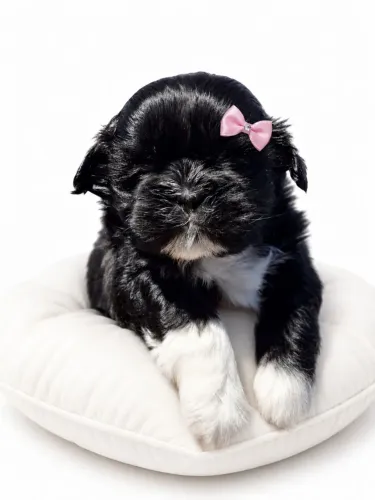 Black femea de shih tzu IMPERDIVEL HOJE 58 dias