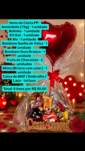 Cesta para Dia dos Namorados