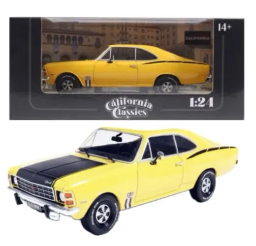 Miniatura Carro Chevrolet Opala SS (1975) - Amarelo - 1:24 - California Toys