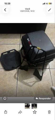 Baú 35 litros e garupa completo por 280$r pra tinta fam