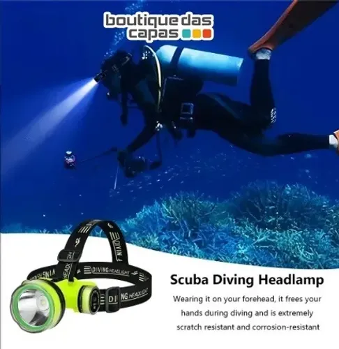 LANTERNA CABEÇA LED LUATEK LT-XH05 MERGULHO Recarregável USB Strong-light