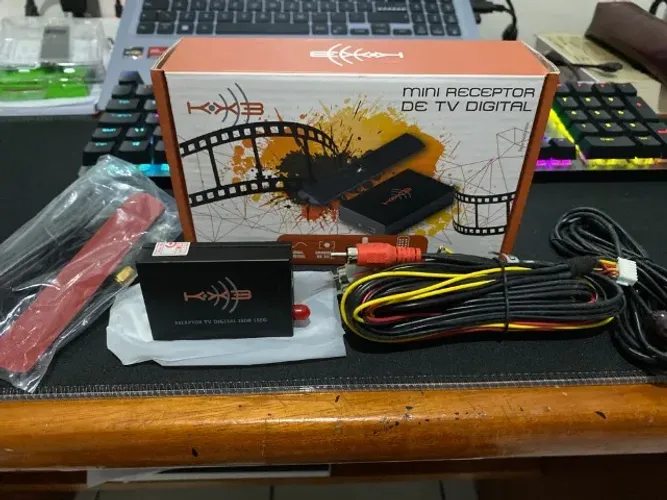 Mini Receptor de TV Digital Automotivo KX3 para DVD Multimídia