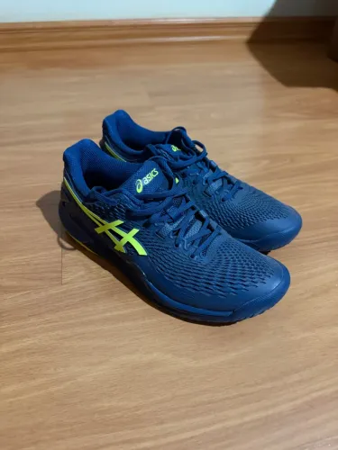 Tênis Asics Gel-Resolution 9 All Court Azul Marinho e Verde Masculino