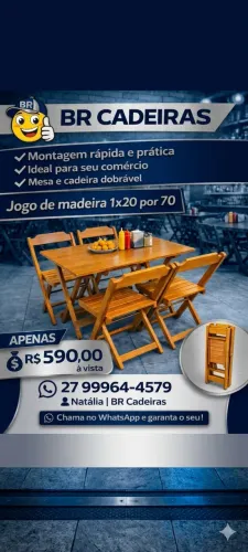 jogo de mesa de madeira 1,20 consultar cores