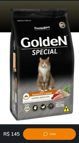 Ração Golden gatos 10 kg