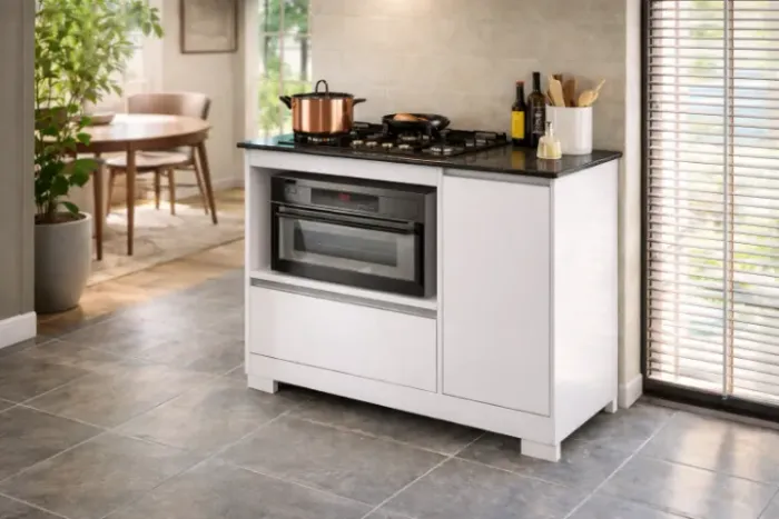 Balcão de Cooktop 5 Bocas - Organização, Segurança e Design Moderno