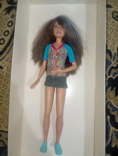Boneca Skiper com Roupinha e Tênis  Azul 