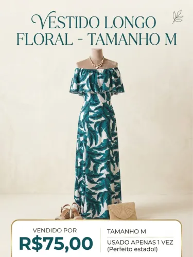 Vestido longo floral M