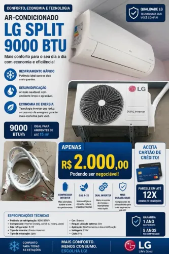 Ar condicionado Lg 127 V dual Inverter