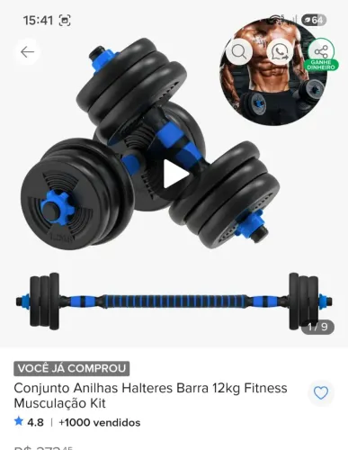 Banco e pesos musculação