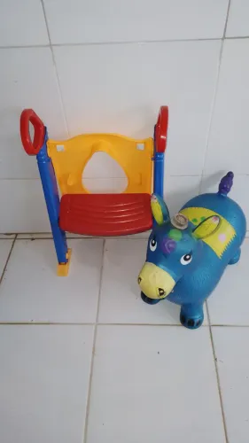 Penico com escada,e burrico infantil