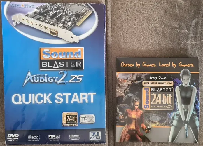 manual e cd de instalação placa de som creative sound blaster audigy 2 zs