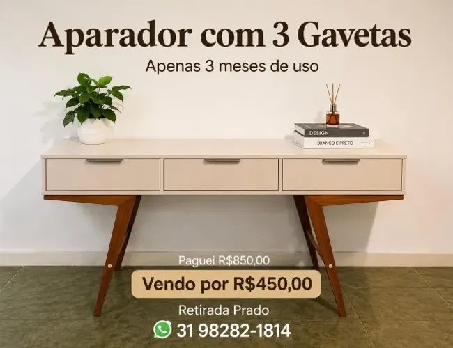 Aparador com 3 Gavetas