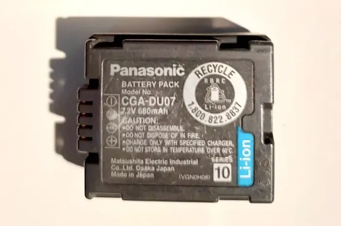 Bateria Panasonic CGA-DU07, Original da Filmadora Panasonic Japonesa e Iluminador de Led