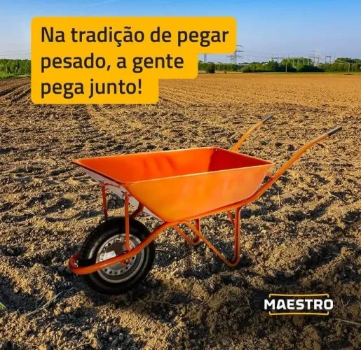 Carro de mão Maestro Forte 67 litros caçamba sem solda