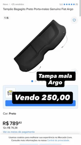 Tampa interna de mala