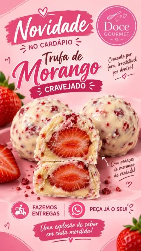 Trufa de Morango Cravejado