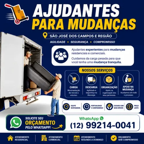 Ajudante para sua Mudança - Atendimento Rápido