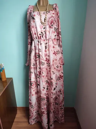 Vestido longo estampado