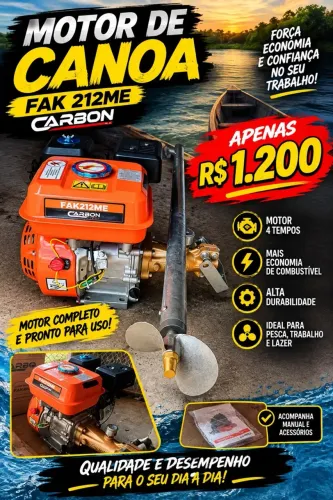 MOTOR DE CANOA FAK 212ME CARBON