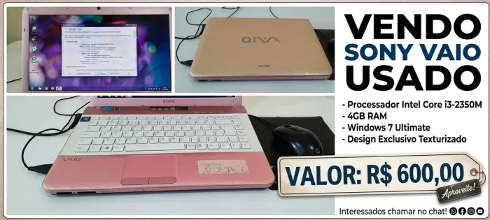 Notebook Sony Vaio Usado