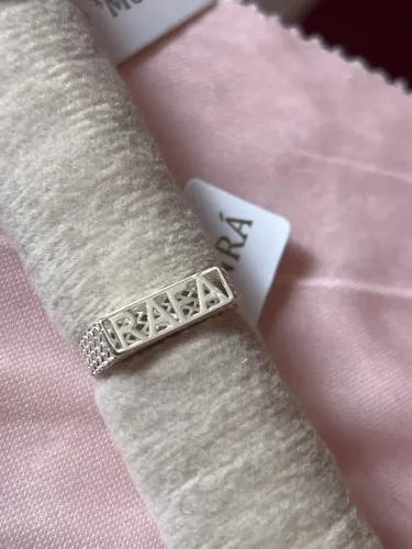 Anel prata cristal semijoia Munrá
