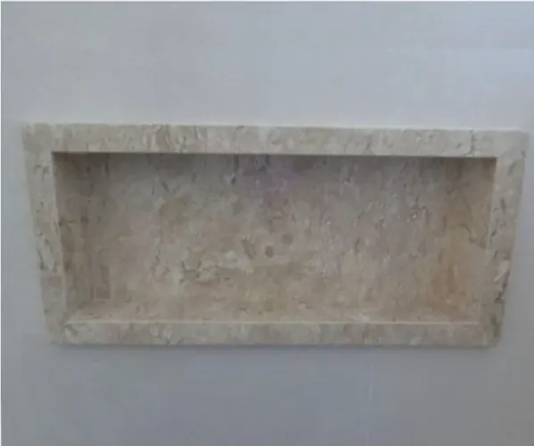 Nicho Mármore Travertino 30x40 C/fundo C/borda